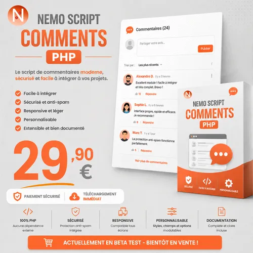 Price of Nemo Script Comments €29.90